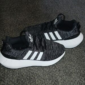 Adidas Kids Black and White Sneakers